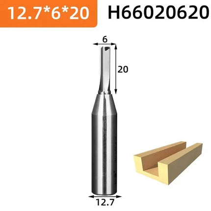 HUHAO 12.7mm Shank Milling Cutter Woodwroking Tool CNC End Mill TCT Carbide Steel Trimming Router Bit For MDF Plywood Chipboard