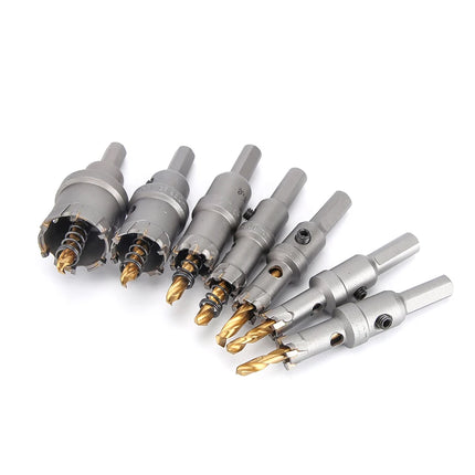 HUHAO 3PCS TCT Hole Saw Drill Bit Alloy Carbide Tipped Hole Cutter With Titanium-Plated Pilot Tools For Metal Stainless Steel