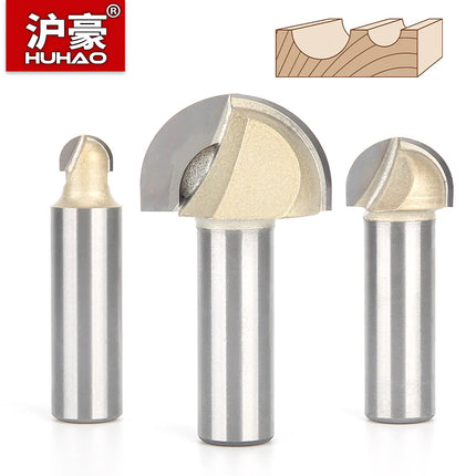 HUHAO 6mm 8mm Shank Ball Nose Milling Cutter For Wood End Mill Round Nose Cove CNC Router Bit Carbide Steel Woodworking Tools