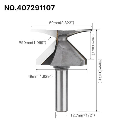 Arc Bending Integrated Knife Milling Cutter For Woodworking R18 R30 Router Bits Forming CNC Tool