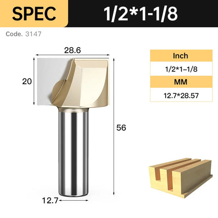 HUHAO Cleaning Bottom Engraving Bit for Wood 1/2 1/4 Shank Straight Router Bit Carbide Milling Cutter Woodworking Bit CNC Tools
