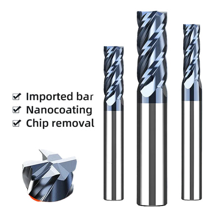 LIDIAO Milling Cutter Professional Carbide End Mill 4Flutes TiAIN Coating HRC45 CNC Milling Machine Tools Metal Cutter
