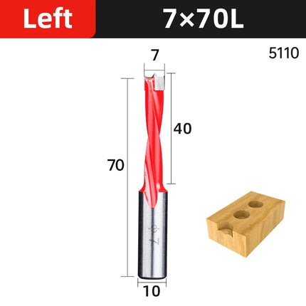 HUHAO 2 Flute Left/Right Forstner Wood Drill Bits 10mm Shank Drill Bits Router Bits Wood Alloy Hole Opener Woodworking Tools