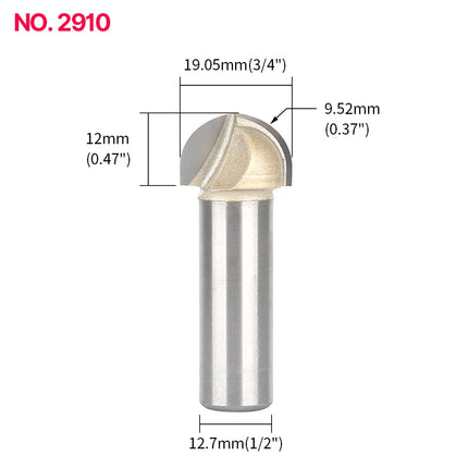 HUHAO 6mm 8mm Shank Ball Nose Milling Cutter For Wood End Mill Round Nose Cove CNC Router Bit Carbide Steel Woodworking Tools
