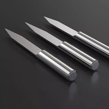 HUHAO Milling Cutter Flat Bottom Carbide End Mill  20 25 30 Degrees Tip 0.1mm 4mm Shank CNC Engraving Bit Carving Router Cutters
