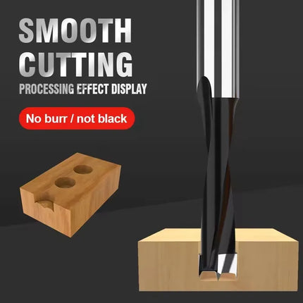 HUHAO 5PCS Wood Drill Bits Set 10mm Shank Forstner Drill 2Flute Row Drill 70mm Total Length Woodworking Drill Bits Router Bit