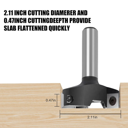 Insert Type Surfacing Router Bit  Spoil board Removable Face Milling Cutter Planer Slotting Bit for Wood Tool Replaceable Blade