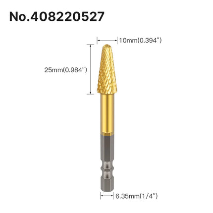 HUHAO Rotary Burrs Rotary File Drill Bit Hexagon Shank Titanium Coating Carbide Steel Electric Screw Alloy CNC Milling Cutter