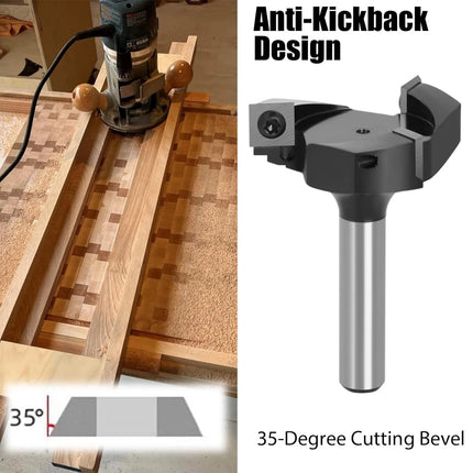 Insert Type Surfacing Router Bit  Spoil board Removable Face Milling Cutter Planer Slotting Bit for Wood Tool Replaceable Blade