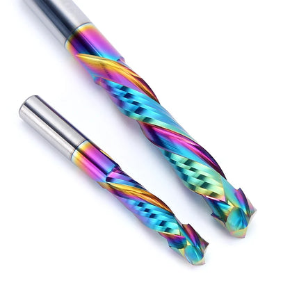 HUHAO 5A 3.175/4/5/6mm Shank Up Down Cut Two Flutes Compression Router Bits Carbide Spiral Milling Cutter For Wood Acrylic