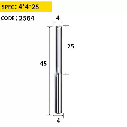 HUHAO Woodworking Tools 3.175/4 /6mm Shank Wood Milling Cutter 2 Flute Carbide End Mill CNC Engraving Bit Straight Slot Cutter