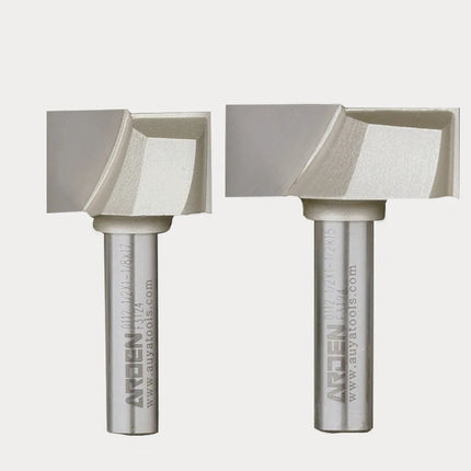 ARDEN Inch Woodworking Flat Bottom 2 Flutes Carbide Bottom Router Bit  Slotting Carving CNC Tool for Plywood MDF Solid wood