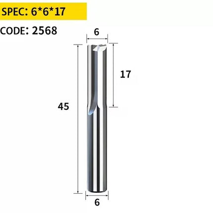 HUHAO Woodworking Tools 3.175/4 /6mm Shank Wood Milling Cutter 2 Flute Carbide End Mill CNC Engraving Bit Straight Slot Cutter