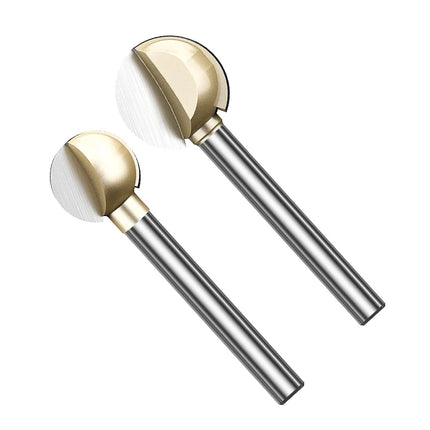 HUHAO 3mm 6mm Shank Ball Nose Round Carving Bit CNC Milling Cutter For Wood Cove End Mill Radius Core Router Bit Carbide Tools