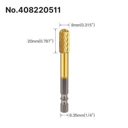 HUHAO Rotary Burrs Rotary File Drill Bit Hexagon Shank Titanium Coating Carbide Steel Electric Screw Alloy CNC Milling Cutter