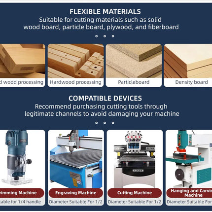 HUHAO Round Ball Nose Cove Router Bit CNC Milling Bit Radius Core Box Solid Milling Cutter for Wood