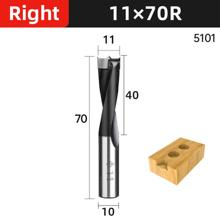 HUHAO 2 Flute Left/Right Forstner Wood Drill Bits 10mm Shank Drill Bits Router Bits Wood Alloy Hole Opener Woodworking Tools