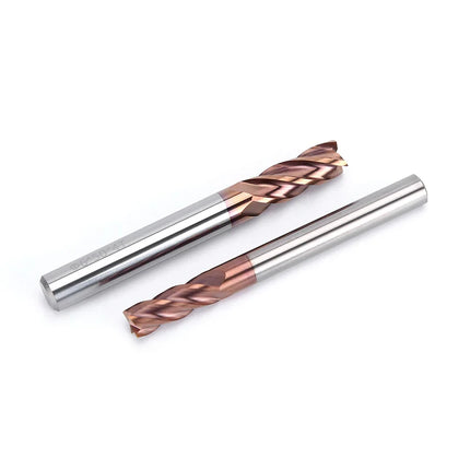 HUHAO 4mm 5mm 6mm 8mm HRC55 Milling Cutter 4 Flutes Flat End Mill CNC Maching Endmills Alloy Coating Carbide Steel CNC Tools