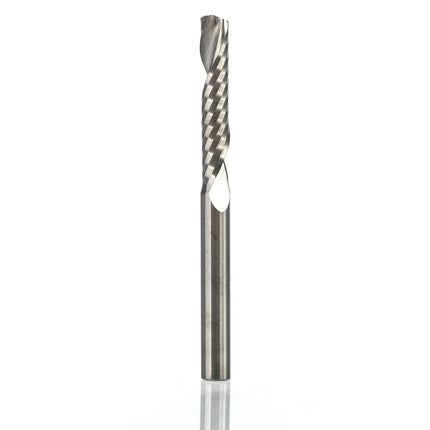 HUHAO 1PCS 3.175mm Shank Single Flute Spiral Milling Cutter Carbide End Mill CNC Router Bit Engraving Cut for Acrylic Wood MDF