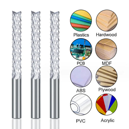 PCB corn  milling cutter Carbide End Mill 3.175/4/6/6.35/8/10/12mm shank,  CNC Cutting Milling PCB MDF ABS Tools Router Bit