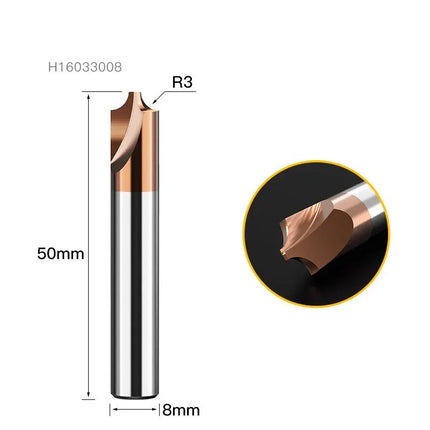 HUHAO HRC55 Radius Corner Rounding Milling Cutter Chamfering Outside Radii Router Bits Carbide Steel Solid End Mill CNC Tools