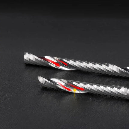 HUHAO 30pcs 3.175mm Right Spiral Milling Cutter ‌Up Cut One Flute Router Bit CNC End Mill Milling Cutter CNC Engraving Bit