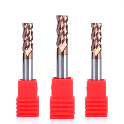HUHAO 4mm 5mm 6mm 8mm HRC55 Milling Cutter 4 Flutes Flat End Mill CNC Maching Endmills Alloy Coating Carbide Steel CNC Tools
