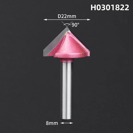 V Shape Wood Router Bit 60 90 120 150 Degrees 3D Engraving Bit for Wood Cutting Slotting