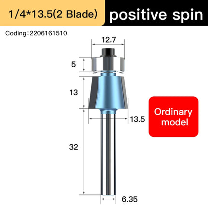 HUHAO 1/4" Shank Chamfer Router Bit Bevel Edge Forming Router Bit with Bearing Woodworking Carbide Steel Cutter Wood CNC Tool
