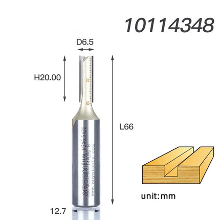 Arden Double Flute Straight Router Bit Wood Milling Cutter 6.35mm 12.7mm Shank Woodworking Tool CNC Flush Trim Arden Router Bits