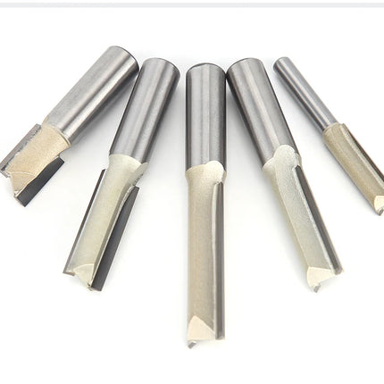 HUHAO 1/4"Shank Straight Router Bit Trimming Cutter Carbide Steel Trimming Machine Milling Cutter Wood Woodworking CNC Tools