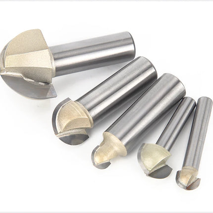 HUHAO 6mm 8mm Shank Ball Nose Milling Cutter For Wood End Mill Round Nose Cove CNC Router Bit Carbide Steel Woodworking Tools