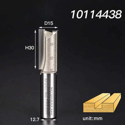 Arden Double Flute Straight Router Bit Wood Milling Cutter 6.35mm 12.7mm Shank Woodworking Tool CNC Flush Trim Arden Router Bits