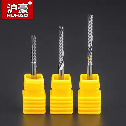 HUHAO 30pcs 3.175mm Right Spiral Milling Cutter ‌Up Cut One Flute Router Bit CNC End Mill Milling Cutter CNC Engraving Bit