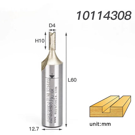 Arden Double Flute Straight Router Bit Wood Milling Cutter 6.35mm 12.7mm Shank Woodworking Tool CNC Flush Trim Arden Router Bits
