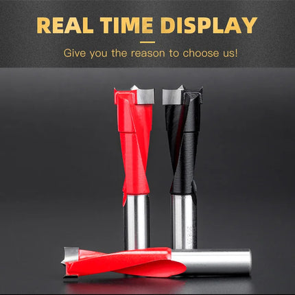 HUHAO 5PCS Wood Drill Bits Set 10mm Shank Forstner Drill 2Flute Row Drill 70mm Total Length Woodworking Drill Bits Router Bit