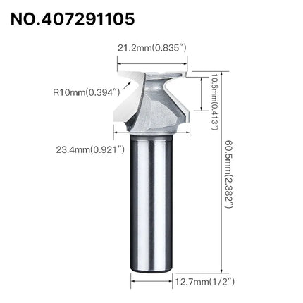 Arc Bending Integrated Knife Milling Cutter For Woodworking R18 R30 Router Bits Forming CNC Tool