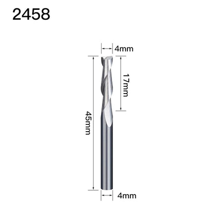 HUHAO 2 Flute 4mm End Mill CNC Carbide Upcut Spiral Router Bit Wood Milling Cutter High Quality Spiral Bit Woodworking Tools