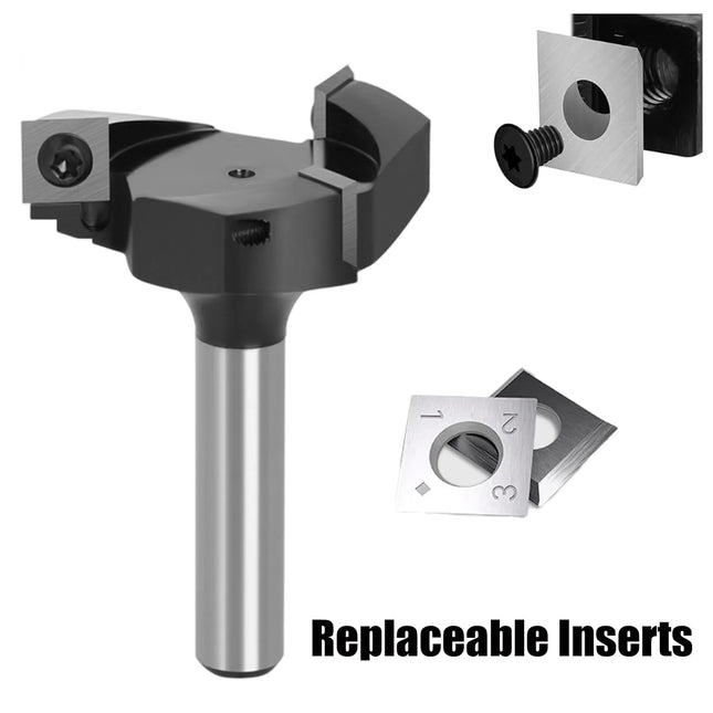 Insert Type Surfacing Router Bit  Spoil board Removable Face Milling Cutter Planer Slotting Bit for Wood Tool Replaceable Blade