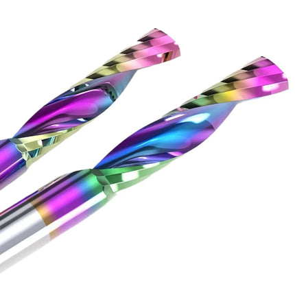 3.175/4/6mm  Shank Single blade spiral milling cutter,HRC60 Carbide  CNC Router Bit aluminium .Plastic. Acrylic trimming knife