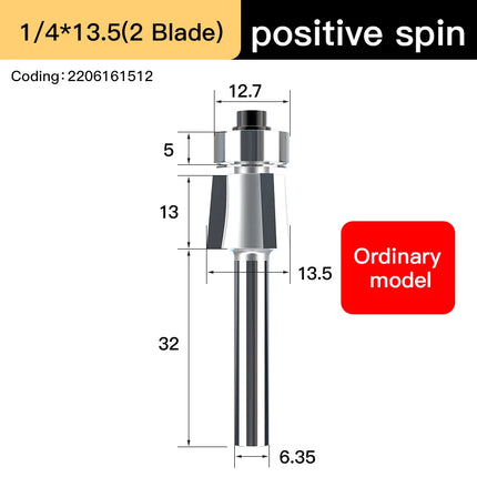 HUHAO 1/4" Shank Chamfer Router Bit Bevel Edge Forming Router Bit with Bearing Woodworking Carbide Steel Cutter Wood CNC Tool