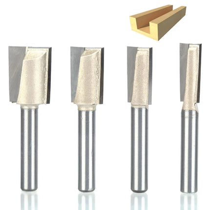 HUHAO Cleaning Bottom Engraving Bit for Wood 1/2 1/4 Shank Straight Router Bit Carbide Milling Cutter Woodworking Bit CNC Tools