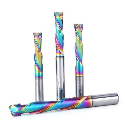 HUHAO 5A 3.175/4/5/6mm Shank Up Down Cut Two Flutes Compression Router Bits Carbide Spiral Milling Cutter For Wood Acrylic