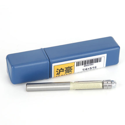 HUHAO 2 Flute Flush Trim Router Bit for Wood 1/4 Shank Woodworking Tools Trimming Cutter With Bearing CNC Endmill Milling Cutter