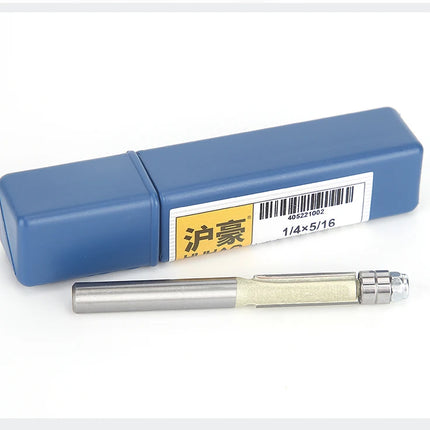 HUHAO 2 Flute Flush Trim Router Bit for Wood 1/4 Shank Woodworking Tools Trimming Cutter With Bearing CNC Endmill Milling Cutter
