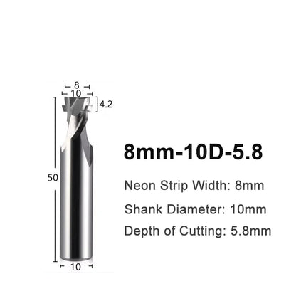 6mm 8mm 12mm Neon Light Stripe Milling Cutter CNC Router Bits LED Neon Bendable End Mill For Led Neon Signmaking