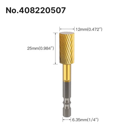 HUHAO Rotary Burrs Rotary File Drill Bit Hexagon Shank Titanium Coating Carbide Steel Electric Screw Alloy CNC Milling Cutter