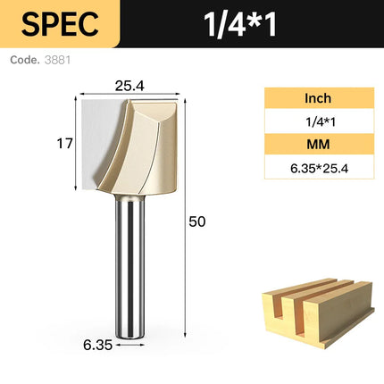 HUHAO Cleaning Bottom Engraving Bit for Wood 1/2 1/4 Shank Straight Router Bit Carbide Milling Cutter Woodworking Bit CNC Tools