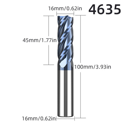 LIDIAO Milling Cutter Professional Carbide End Mill 4Flutes TiAIN Coating HRC45 CNC Milling Machine Tools Metal Cutter