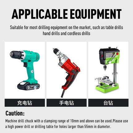 HUHAO 10mm Round Shank 3 Blades Forstner Drill Bit Hole Saw Center Router Bit Carbide Milling Cutter For Wood Woodworking Tools